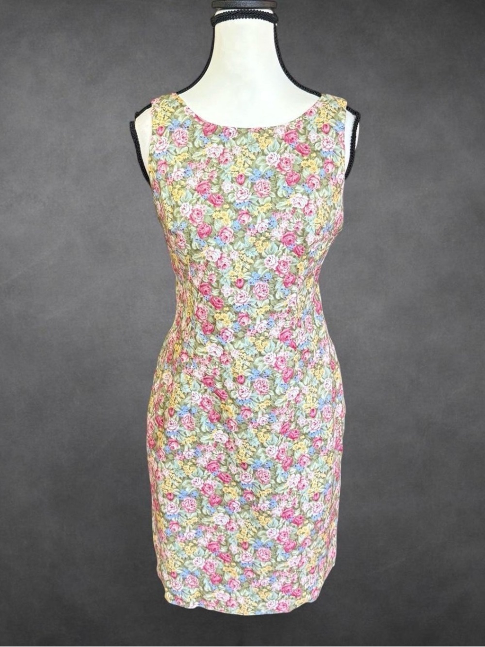 Vintage Jones New York Country Petite Floral Sheath Dress - Size 8P